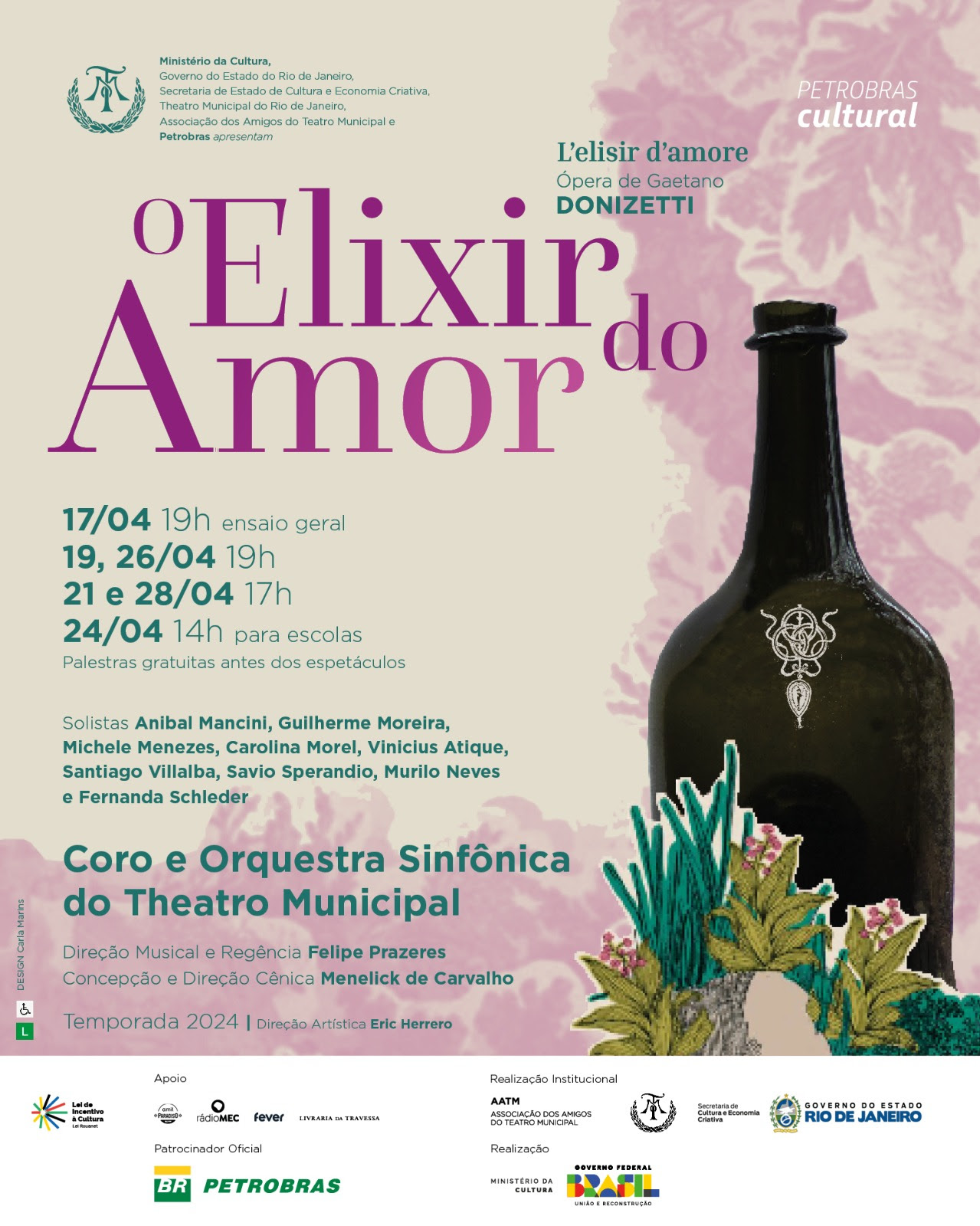 A ópera O Elixir do Amor estreia a temporada lírica do TMRJ